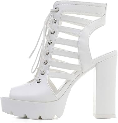 black heeled sandals platform