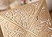 Doris Home wedding invitations wedding invites invitations cards wedding invitations kit Square Gold Laser-cut Lace Flower Pattern Invitation, 1 piece