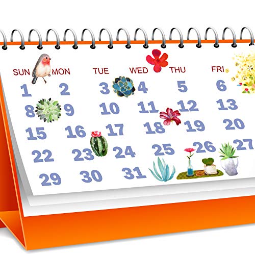 Chuangdi 48 Sheets Cactus Stickers Plant Flower Decorative Stickers Journal Planners Stickers for Party Holiday Supplies - Thumbnail 6