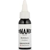 Dynamic Color Black Tattoo Ink, Made in USA Since 1990, 1 oz | Sterilized and lot-numbered for full traceability; established American brand trusted by artists worldwide