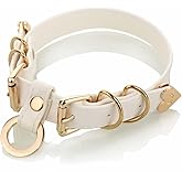 ADEMISHIA Handmade Punk Gold O-Ring Leather Choker Necklaces With Buckle Fastening Adjustable Collar For Womens