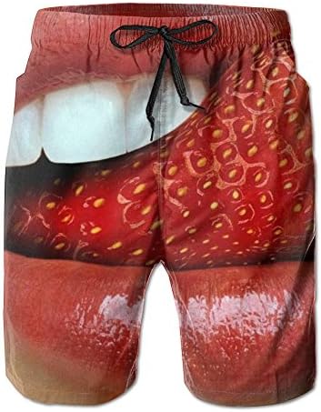 TCHten Strawberry Tongue Sunshine Cool Men's Bathing Quick Dry Pocket Beach Shorts