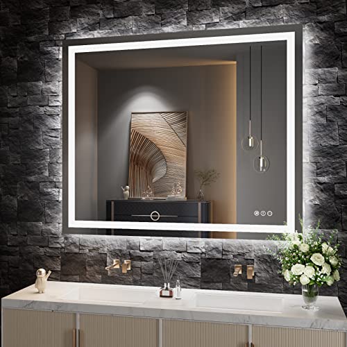 Amorho LED Bathroom Mirror 44" X36" Front