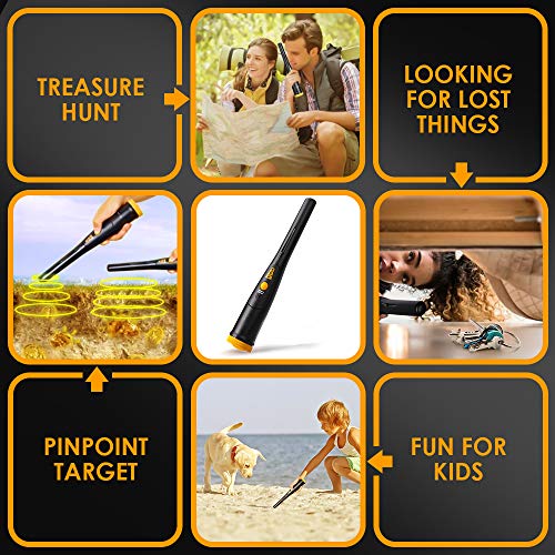 RM RICOMAX Pinpointer Metal Detector - Portable Metal Detector 2019 New [3 LED Range Indicators & Buzzer Vibration Sound] Treasure Hunt Pinpoint Metal Detector for Adults & Kids Lightweight - Thumbnail 5