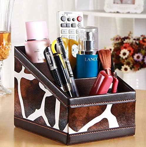 Leather Remote Control Holder Storage Container for TV Remote Phone Caddy Eyeglasses/controller TV Guide/mail/CD organizer/holder