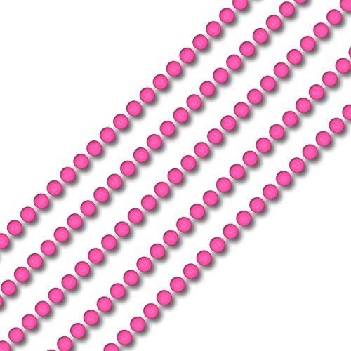 Pink Round Ball Mardi Gras Bead Necklaces (Set of 144)