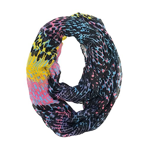 Wrapables Lightweight Voile Infinity Scarf, Black Rain
