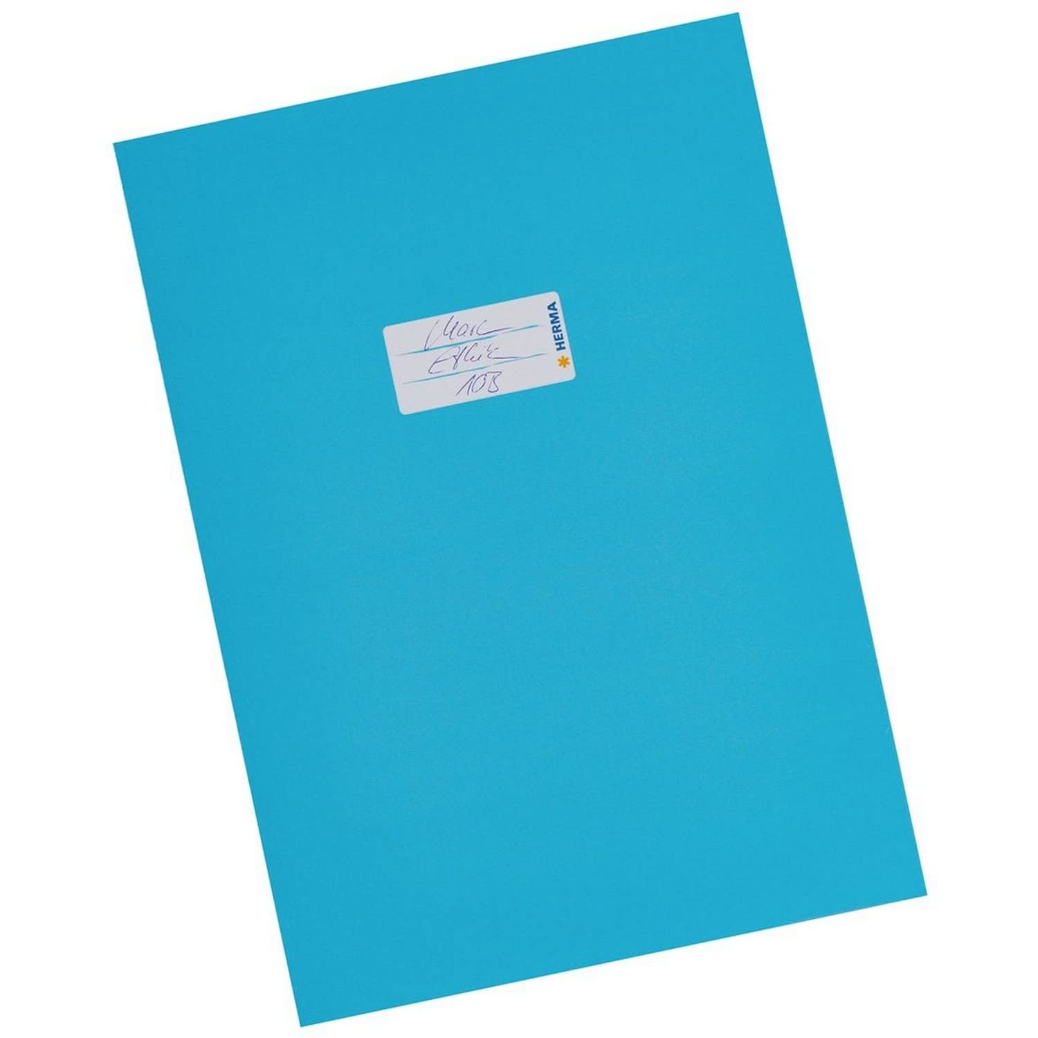 HERMA Cardboard Exercise Book Cover A4, with inscription field, made of extra-strong cardboard, slip on cover jackets for school, light blue — image 1