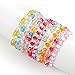 PinkSheep Easter Basket Essentials:Easter Basket Stuffers With Bracelets for Kids Girls, Colorful Pre Plastic Eggs for Kids, Easter Gifts