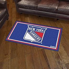 FANMATS 19912 NHL New York Rangers 3ft. x 5ft. Plush Area Rug | Sports Fan Area Rug, Home Decor Rug and Tailgating Mat - Image 3