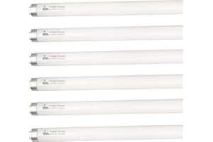 CHKADAWA 24 Inch Fluorescent Light Bulb F17T8/841 17 Watts, 2 Ft T8 17W Cool White 4100K Straight Linear Fluorescent Tube, G13 Medium Bi-Pin Base, 6 Pack