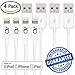 (4 Pack) [Apple MFi Certified] iPhone 6 Cord Lightning Cable Charging Connector by OnyxVolt - Fast Syncing Speeds to iPhone 5/6 iPad (Compatible with iOS 10) (4x 1m / 3.2ft Cord) OvyxVolt Guarantee