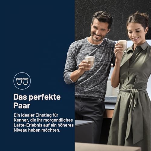 Gläser Set DLSC312, 2 doppelwandige Thermogläser mit Isolierfunktion für kalte und warme Getränke, widerstandsfähiges Borosilikatglas, Spülmaschinenfest, Fassungsvermögen 330 ml , 2 Stück