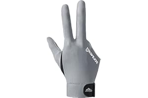POCHY Billiard Gloves, Unisex Pool Gloves, 3 Open Finger Billiard Pool Gloves for Left Hand or Right Hand, Cue Sport Gloves, Billiards Accessories for Men Women