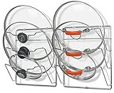 2 Pack - SimpleHouseware Cabinet Door / Wall Mount Pot Lid Organizer Rack, Chrome ()