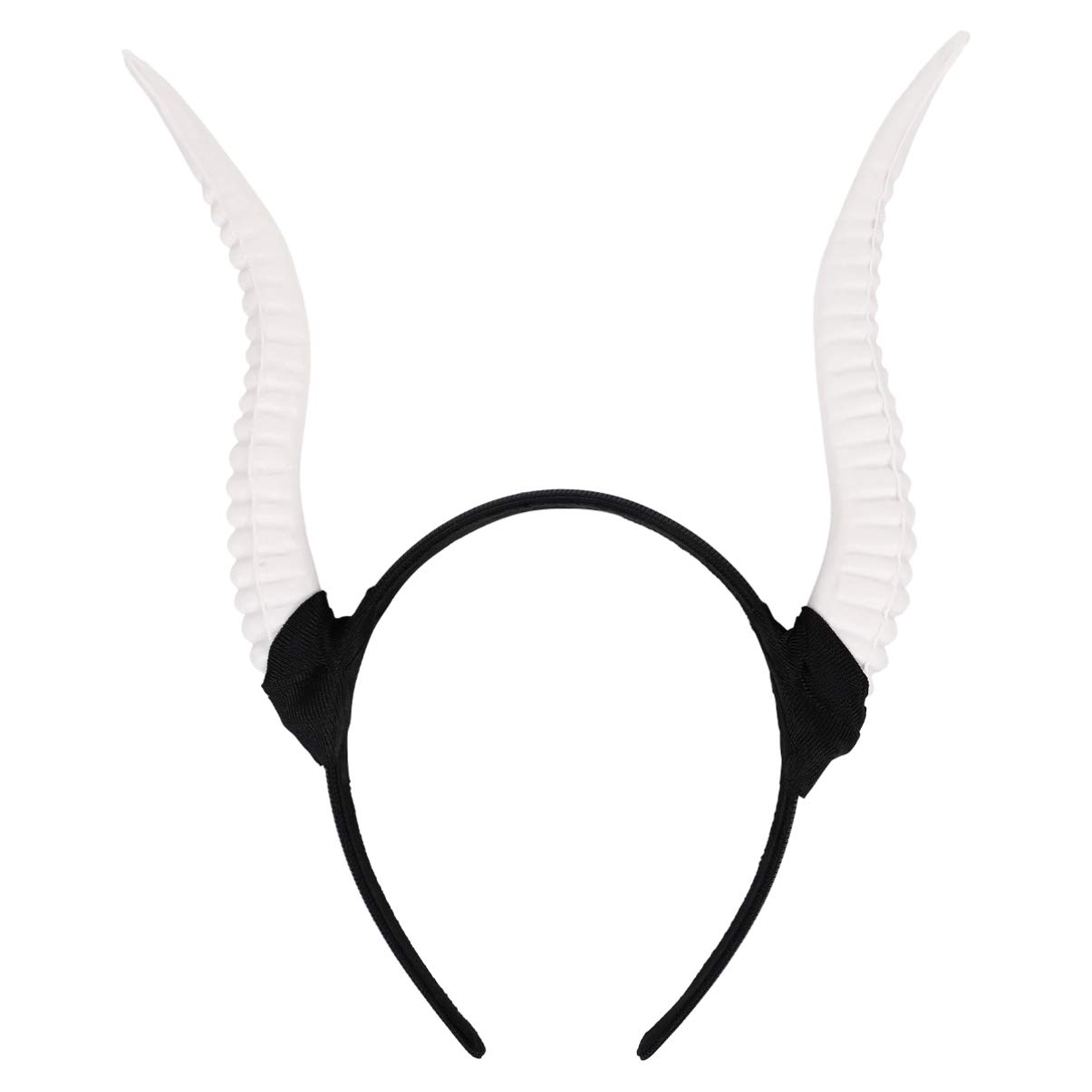 TOYANDONA Sheep Horn Headband Halloween Cosplay Fancy Dress Hair Accessory Christmas Photo Shoot Props White