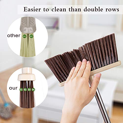 image for TUILFUL Broom and Dustpan Set [2019 New Design] Outdoor Or Indoor Dust