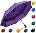 Fidus Automatic Windproof Vented Sun&Rain Travel Umbrella with Double Canopy - Collapsible Compact Lightweight Umbrella