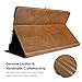 ProCase iPad Pro 10.5 Case 2017, Vintage Genuine Leather Case Slim Fit Stand Folio Cover for 2017 New Apple iPad Pro 10.5 Inch, with Multiple Viewing Angles, Auto Sleep/Wake Feature –Brown