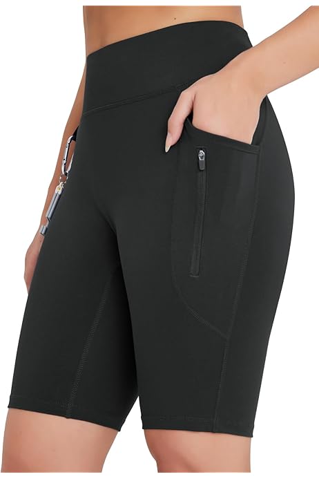 White Workout Set Women's High Waisted Biker Shorts Tummy