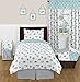 Sweet Jojo Designs Baby/Kids Clothes Laundry Hamper for Turquoise Blue and Gray Earth and Sky Nature Birds Bedding