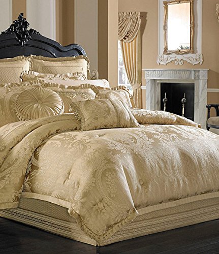 J Queen Napolean Gold 4 Piece Queen Comforter Set