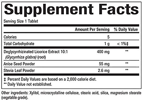 Natural Factors, Chewable DGL 400 mg, Licorice Root, Vegan, 90 tablets (90 servings)