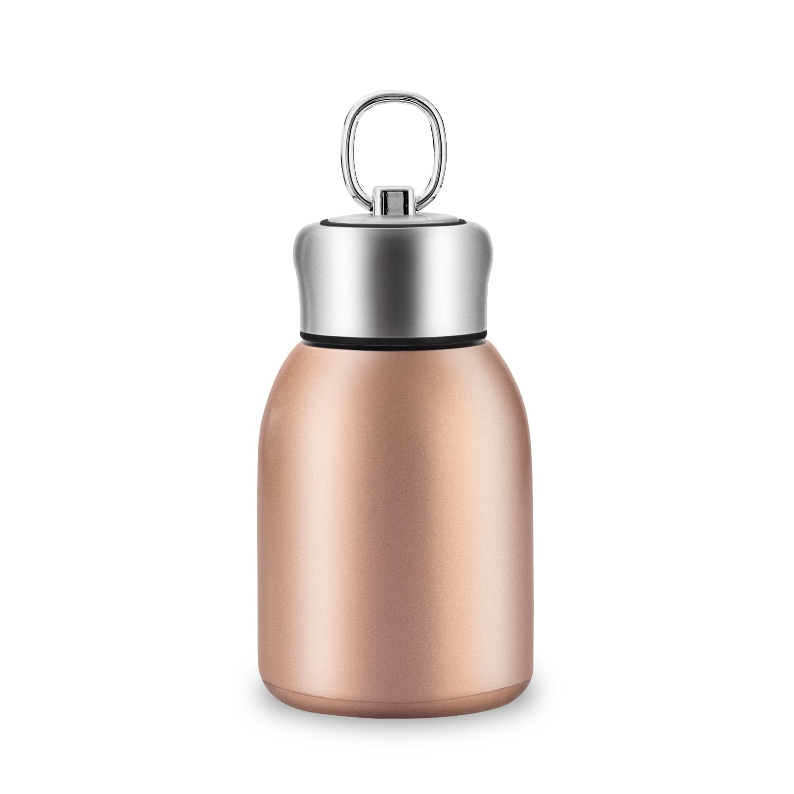 Photo 1 of 9.5 oz Mini Insulated Bottles Small Water Bottle Stainless Steel SUS304 Insulated Vacuum Bottle (rose gold)