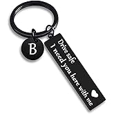 VICKHU drive safe keychain for boyfriend,26-letter keychain,gifts for boyfriend on birthday christmas valentines day