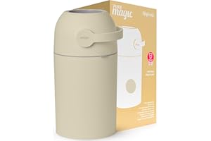Pure Magic Diaper Pail Majestic, Patented Odor-Stop System, Use Any Garbage Bag, One Hand Free Lever, A Roll of Bag incld. (B