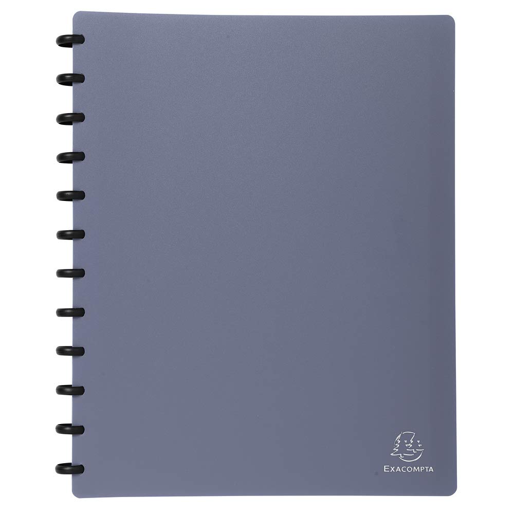 Exacompta - Ref 86357E - PP Display Book with Rings - Suitable for Holding A4 Documents, 30 Pockets, 60 Viewing Pages, Removable Pockets for Organisation - Metallic Blue — image 1