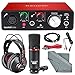 Focusrite Scarlett Solo Studio Kit Bundle – Contains Scarlett Solo USB Audio Interface + CM25 Condenser Microphone + HP60 Studio Headphones + Cables + Fibertique Cloth