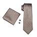 Barry.Wang Classic Brown Tie Set Plaid Neckties Woven,Brown Plaid,One Size