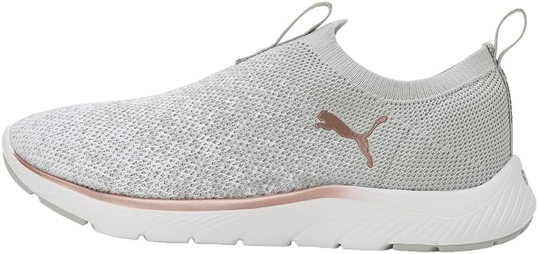 Damen Softride Remi Slip-on Knit Wn's Road Running Shoe, Ash Gray White Rose Gold, 38 EU