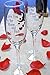 Lovers Champagne Glasses - Set of 2 I Love You to the Moon and Back Glass Flutes - Champs Toasting Flute Wedding Anniversary