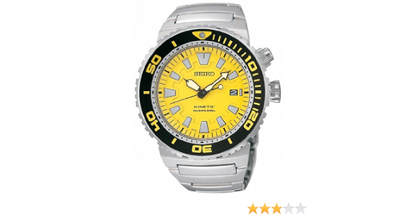 Seiko Kinetic Yellow Dial XL Dive Watch SKA385P1: Buy Online at Best Price  in UAE - Amazon.ae