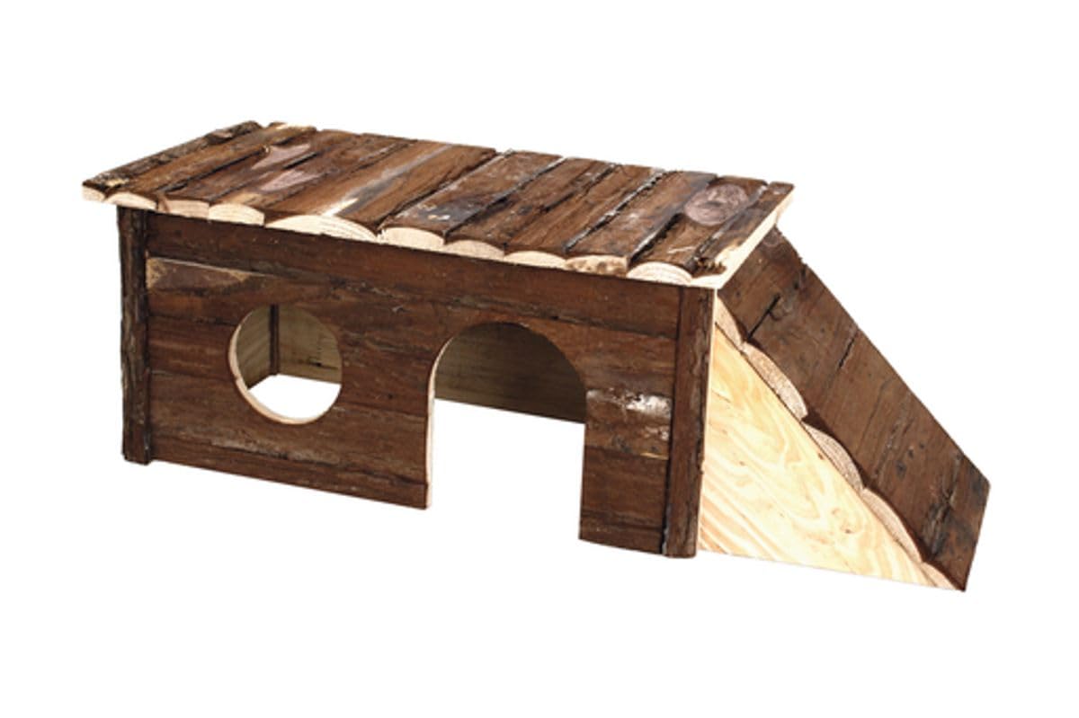 Karlie Wonderland Nature Wood House with Ladder for Guinea Pig, Small