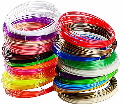 Cielo Meravigioso 20 Packs 3D Printing Filament Refills- 20 Different Colors 1.75mm PLA- 328 Linear Feet Total of 20 Different Colors in 16.4 Foot Lengths