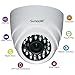 Sumpple Wired/Wireless Wi-Fi 720P Indoor Ip Video Dome Camera, Network Security Camera, Night Vision, Motion Detection, Video Record for Home, Office, Business, Support iOS, Android or PC White
