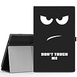 MoKo Case for Fire HD 10 - Slim Folding Cover with Auto Wake / Sleep for Amazon Kindle Fire HD 10.1 Inch Display Tablet (2015 Release Only), Don't Touch Me