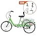 Barbella 7 Speed Adult Tricycle 3-Wheeled Bicycle with Assembly Tools and Instructions to Facilitate Your Assemble 24-Inch Wheel Bicyle (7 Speed Apple Green)thumb 1