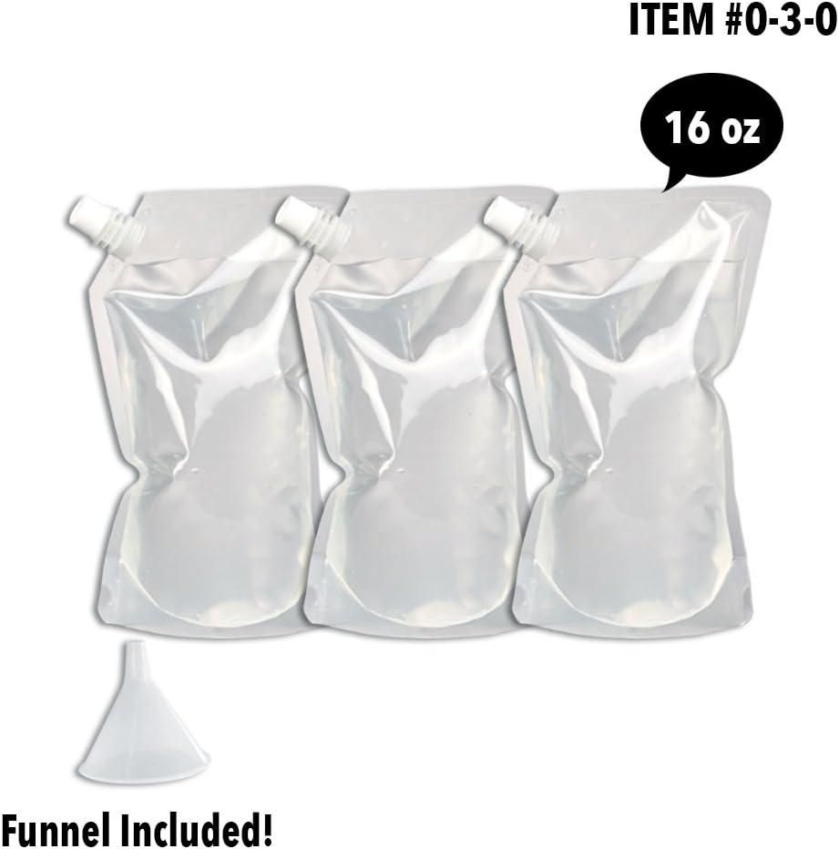 Collapsible Reusable Foldable Eco-Friendly 16 Oz Water Bottle – BPA Free - (3 pack)