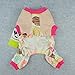 Fitwarm Sweet Donut Dog Pajamas, Cute Dog Clothes for Small Dogs Girl, Pet Onesie Clothing, 100% Breathable Cotton, Pink, XXL