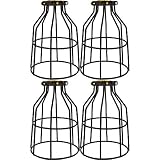 Newhouse Lighting WLG1B-4 Metal Bulb Guard Lamp Cage for Pendant Lights, Lamp Holders, Ceiling Fan and Light Bulb Covers, Vintage and Industrial Style, 4-Pack