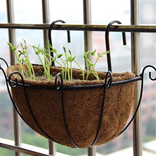 CAIJUN flower rack Balcony Railing Flower Shelf Hanging Hanging Flower Pot Rack Wall-mounted Anti-theft Network Rack ( Color : C )