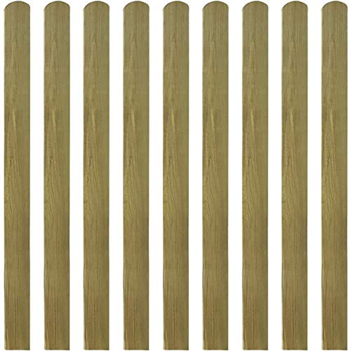 lahomie- Gartenzaun Holz,Imprägnierte Zaunlatten 10 STK. Holz 120 cm