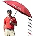 Athletico 68 Inch Automatic Open Golf Umbrella - Extra Large Double Canopy Umbrella is Windproof and Waterproof - Features Ergonomic Rubber Handle (Wine Red, 68 inch)