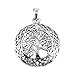 AeraVida Mystic Celtic Frame Tree of Life .925 Sterling Silver Pendant