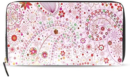 CCBHGY Women's Paisley Clutch Leather Long Wallet Purse