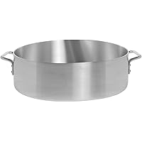 HUBERT Brazier Pan 24 Quart Aluminum - 17 3/10 Dia x 6 3/10 D